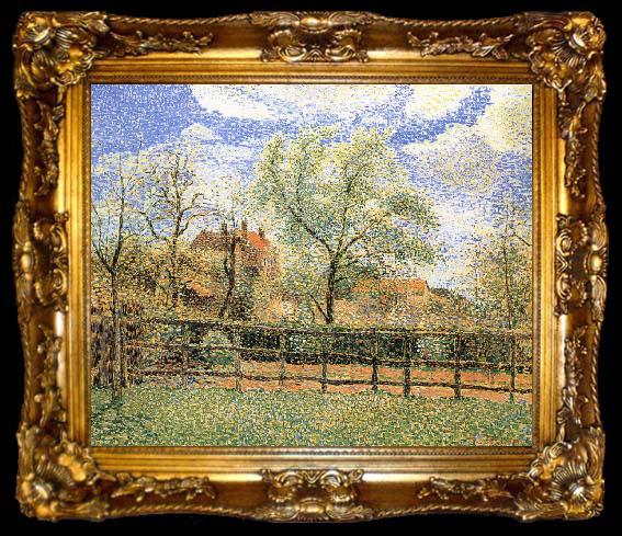 framed  Camille Pissarro Pear trees bloom in the morning, ta009-2